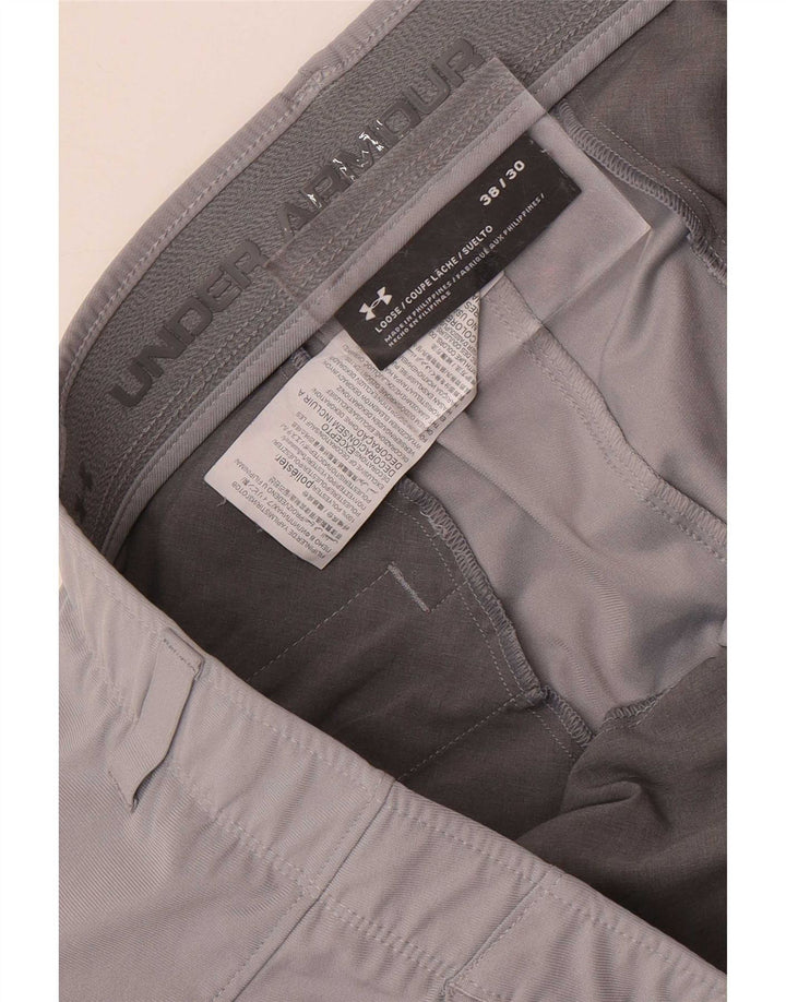 Under Armour Mens Straight Chino Calças W38 L30 Cinza Poliéster