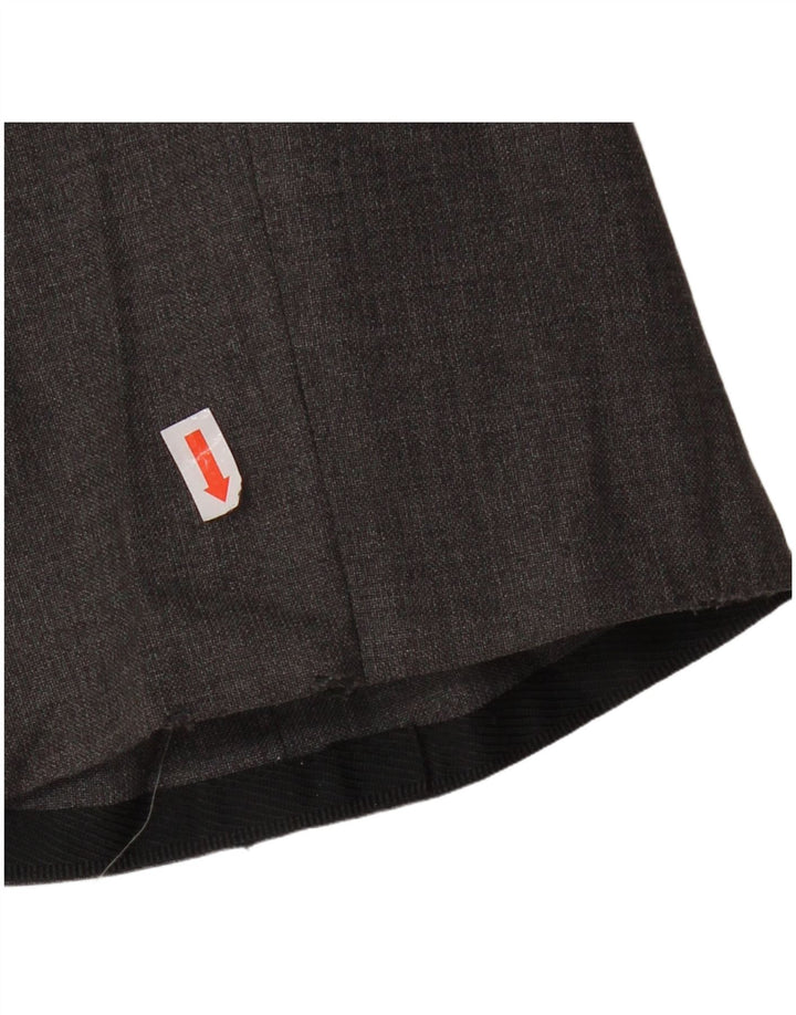Calça masculina de terno reto AQUASCUTUM W34 L29 cinza