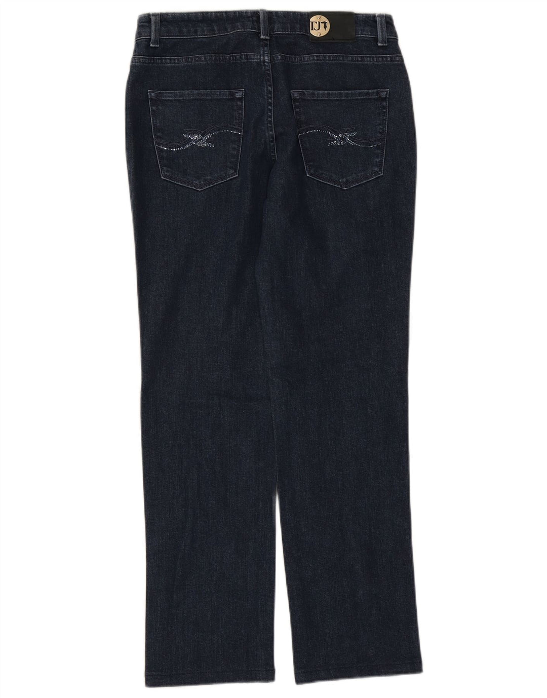 Jeans retos femininos Trussardi W30 L30 algodão azul