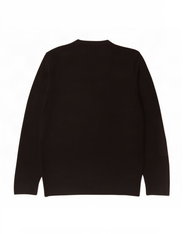 Suéter masculino Marks & Spencer Blue Harbor com decote em V médio preto