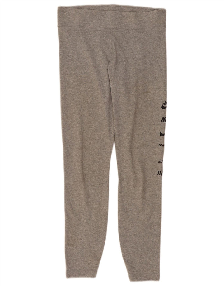 Leggings femininas Nike Graphic UK 14 grandes de algodão cinza