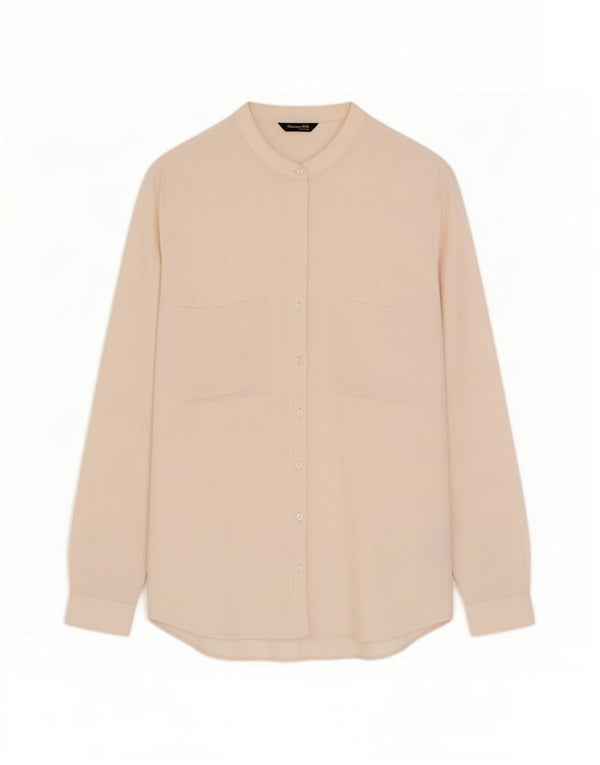 Camisa feminina Massimo Dutti UE 38 pequena bege