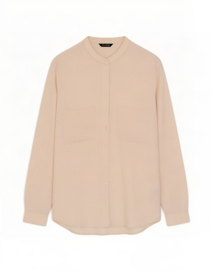 Camisa feminina Massimo Dutti UE 38 pequena bege