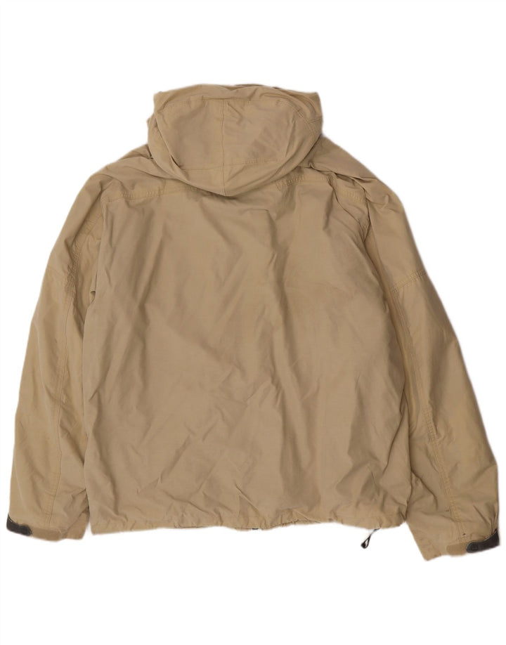 Jaqueta corta-vento masculina Timberland com capuz UK 42 XL poliéster bege
