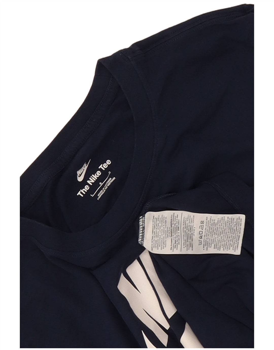 Camiseta Nike masculina gráfica grande algodão azul marinho
