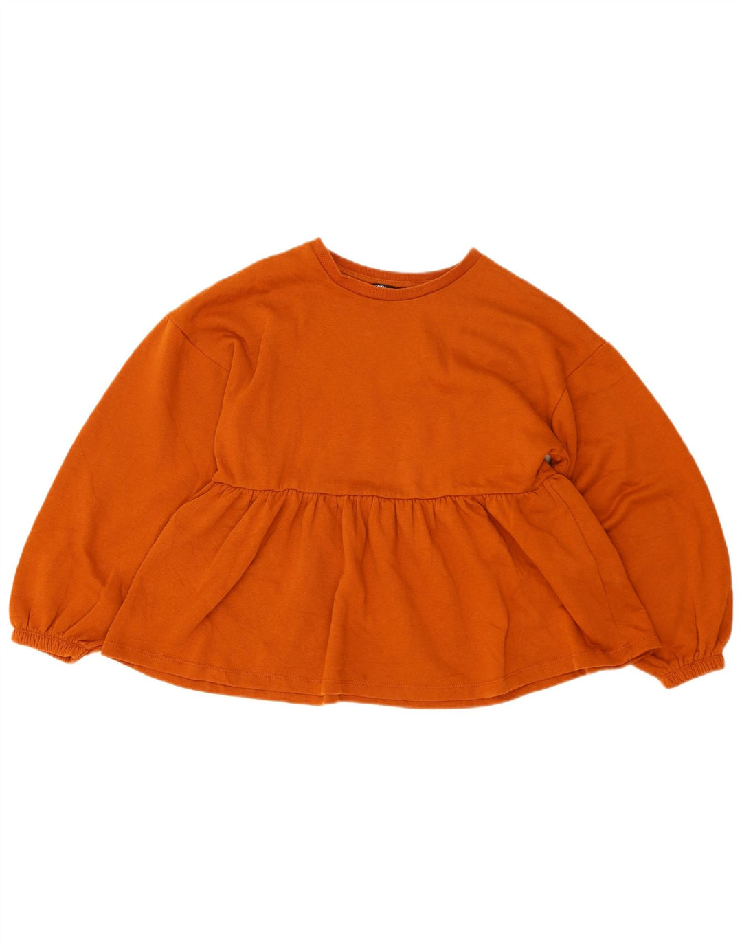 Zara moletom feminino oversized jumper UK 10 pequeno algodão marrom