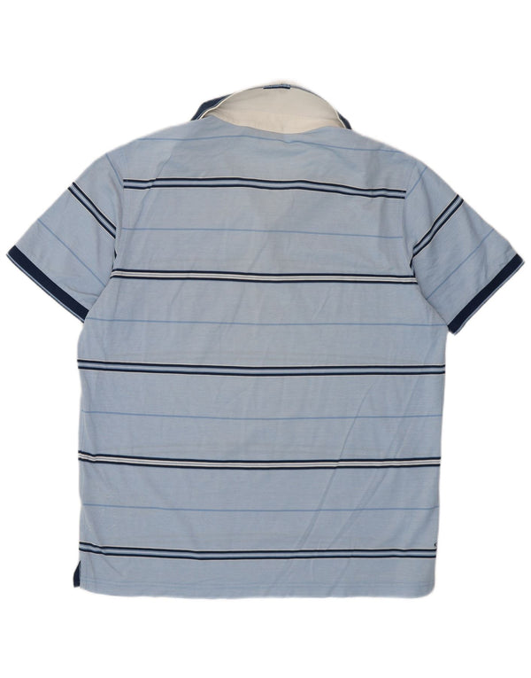 Camisa polo masculina Navigare grande algodão listrado azul