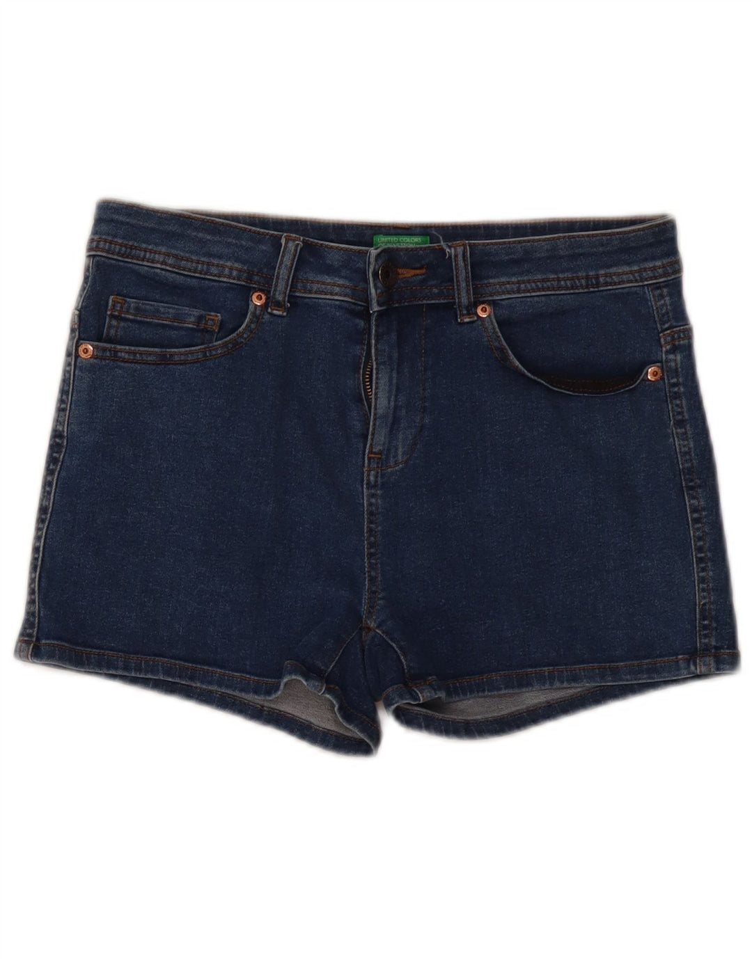 Shorts jeans feminino BENETTON W30 azul médio