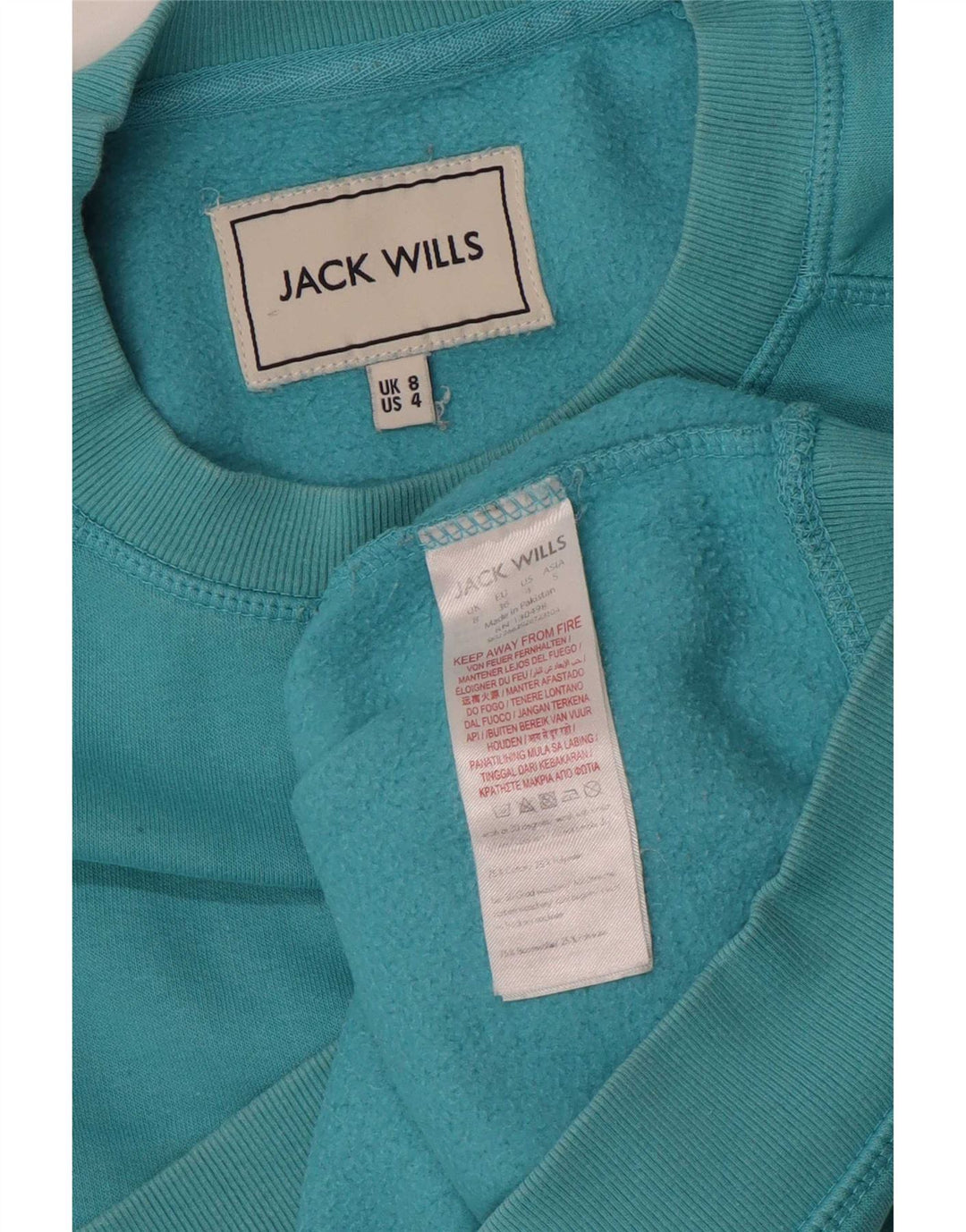 Jack Wills moletom feminino oversized jumper Reino Unido 8 algodão azul pequeno