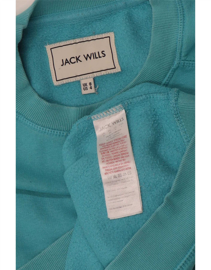 Jack Wills moletom feminino oversized jumper Reino Unido 8 algodão azul pequeno