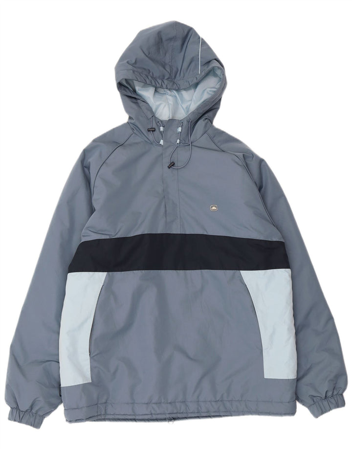 Jaqueta masculina Ellesse com capuz Anorak UK 38 poliéster cinza médio Colourblock