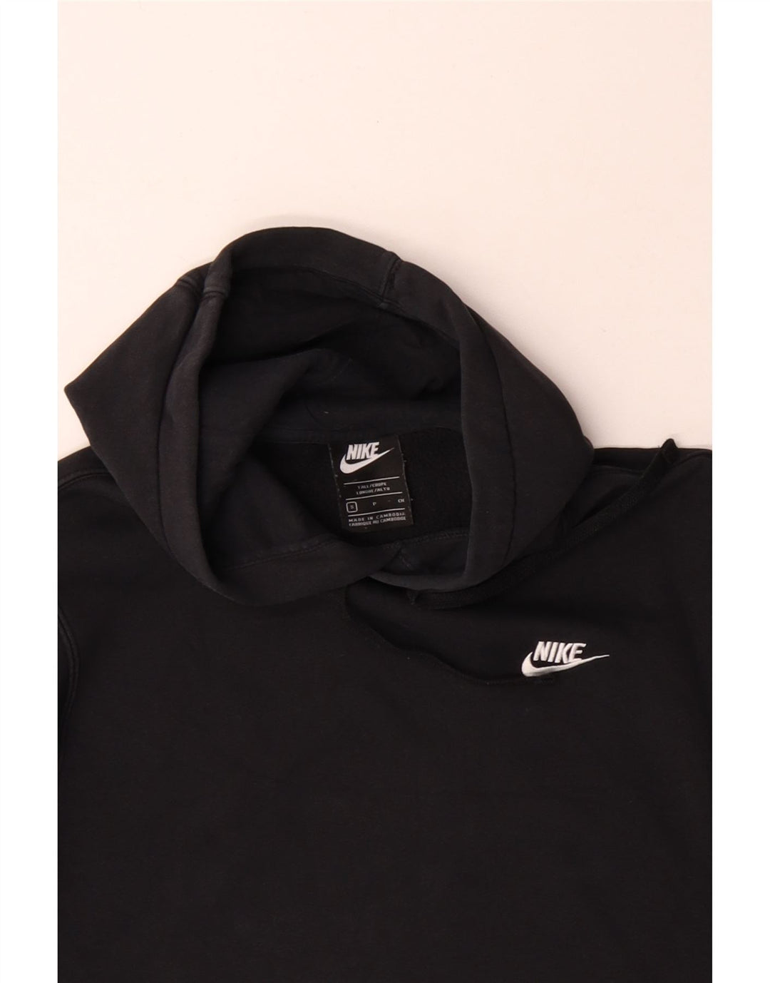Nike Mens Hoodie Jumper Pequeno Algodão Preto