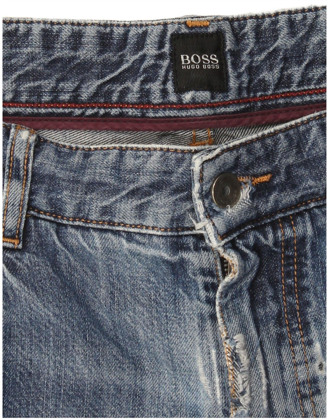 Hugo Boss Calça jeans reta masculina W36 L31 azul