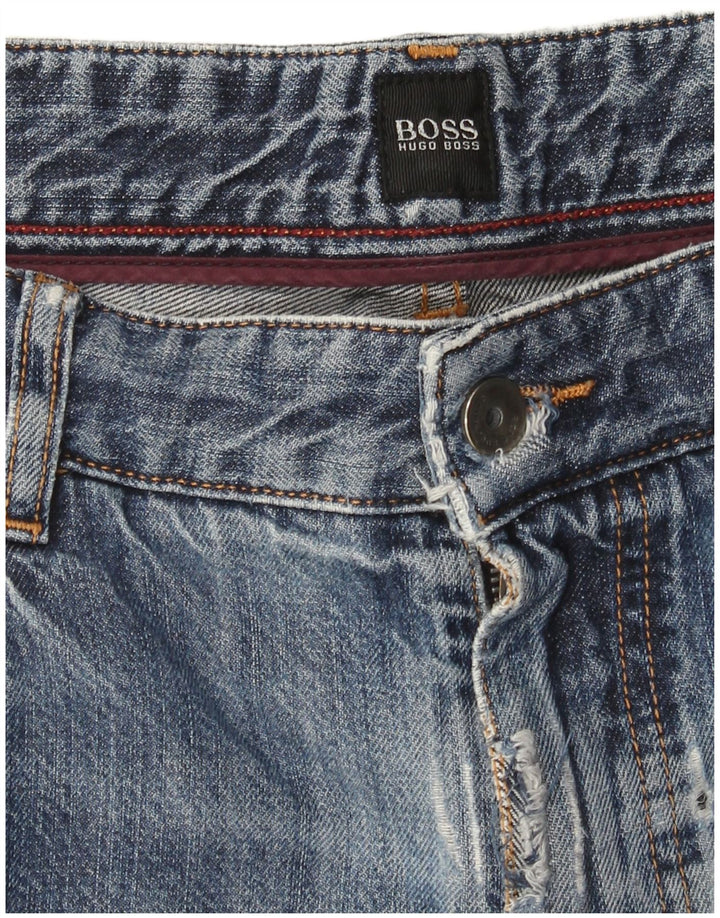 Hugo Boss Calça jeans reta masculina W36 L31 azul