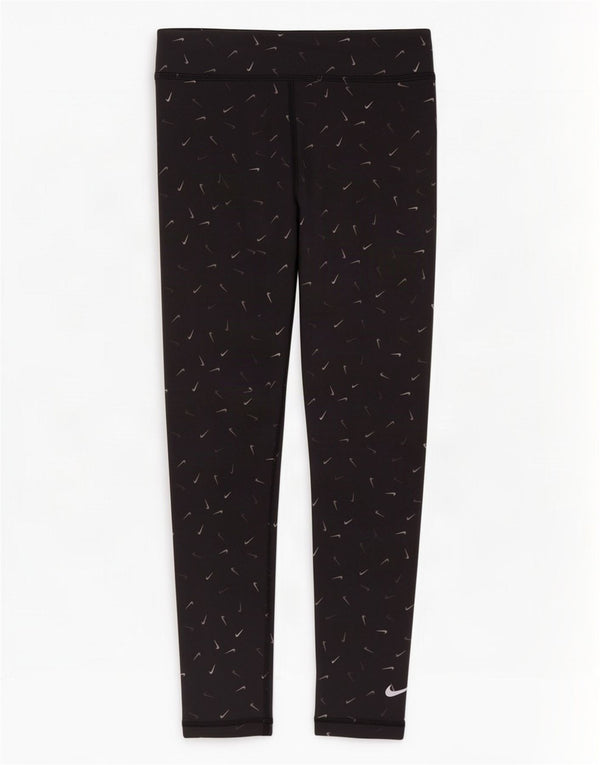 Leggings Nike Dri Fit Graphic para meninas 10-11 anos médio preto algodão