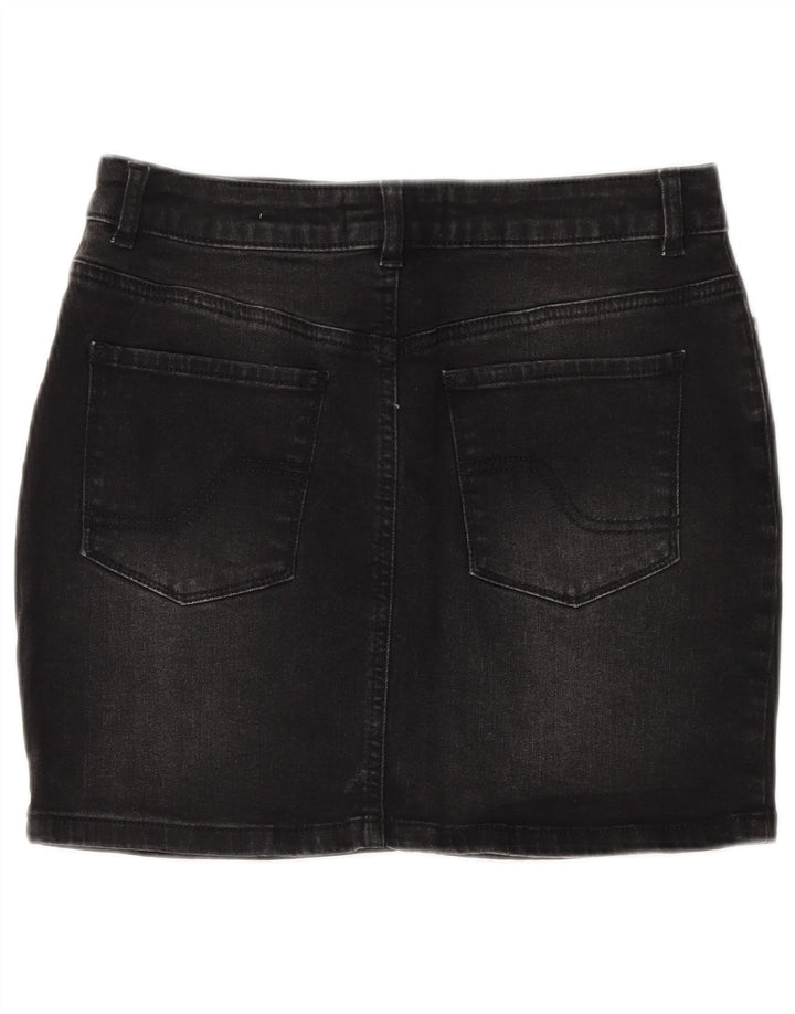 Saia jeans feminina FAT FACE EUA 8 médio W28 preta