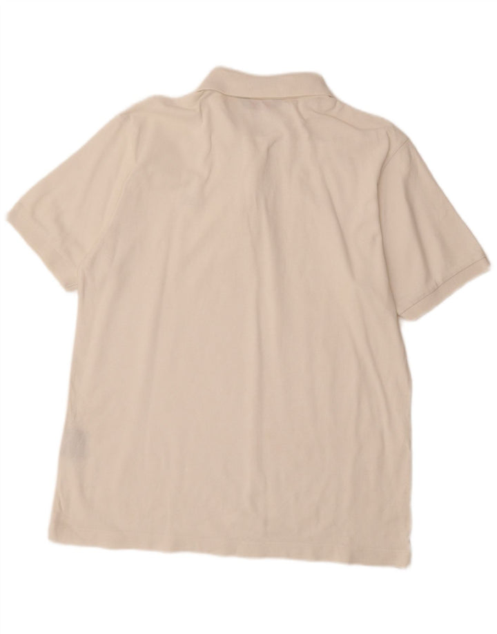 Camisa polo masculina KAPPA de algodão branco médio