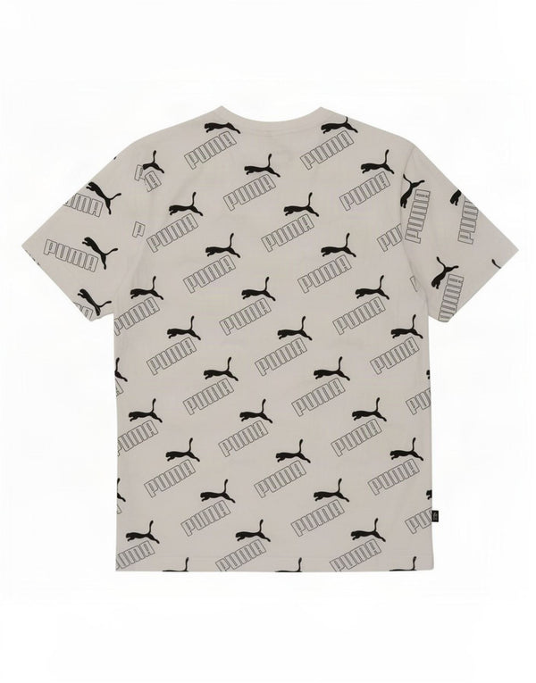 Puma Mens Graphic T-Shirt Top Pequeno Algodão Branco