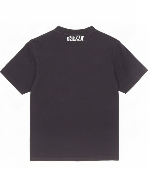 Camiseta Animal Boys Graphic Top 7-8 Anos XS Algodão Preto