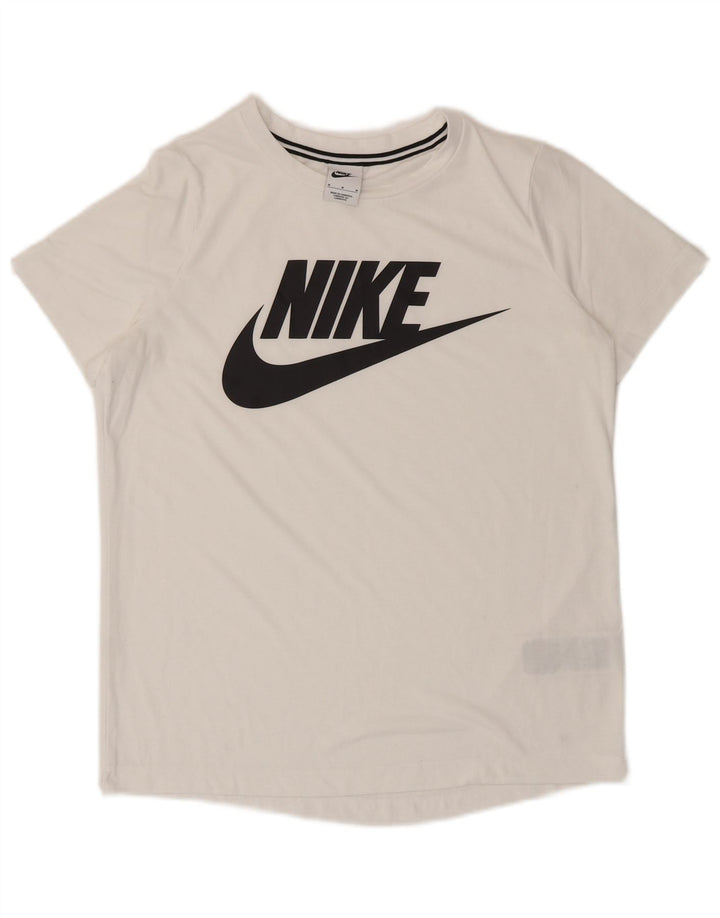 Camiseta Nike Feminina Graphic Top UK 14 Médio Branco Poliéster