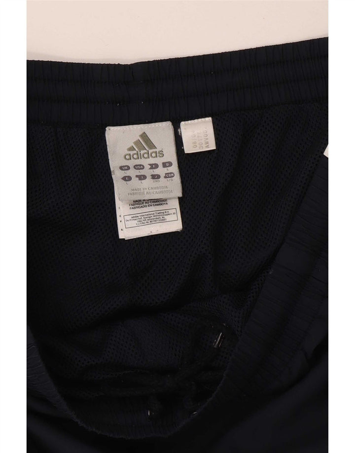 Calça de treino masculina Adidas Joggers grande poliéster azul marinho
