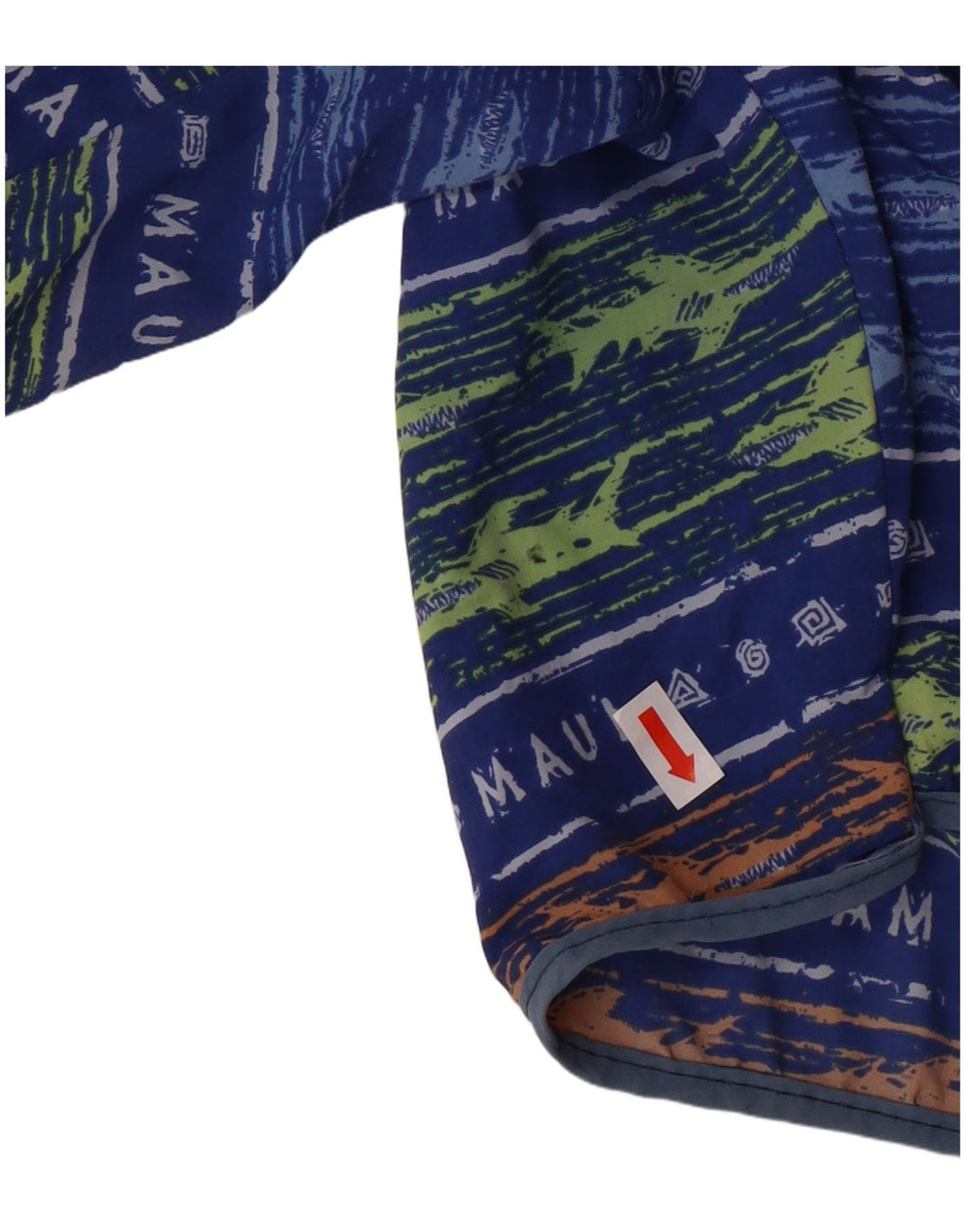 Shorts de natação masculino MAUI AND SONS pequeno listrado azul poliamida
