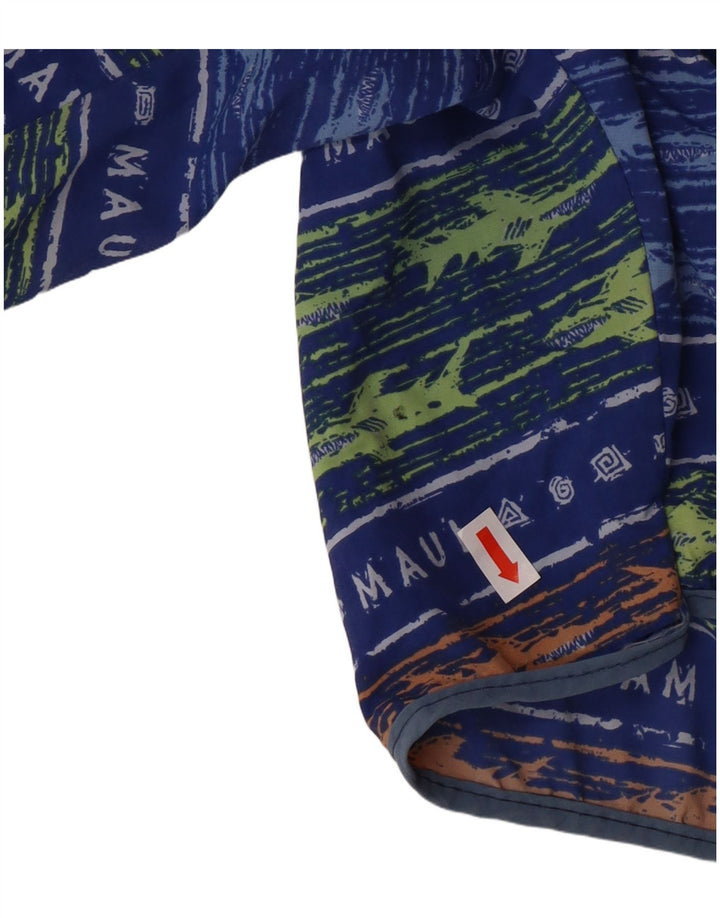 Shorts de natação masculino MAUI AND SONS pequeno listrado azul poliamida