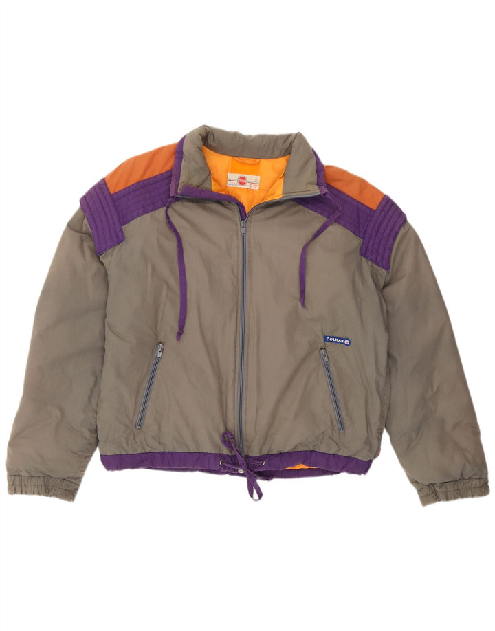 Jaqueta de esqui feminina Colmar IT 44 cinza médio colorblock algodão retrô