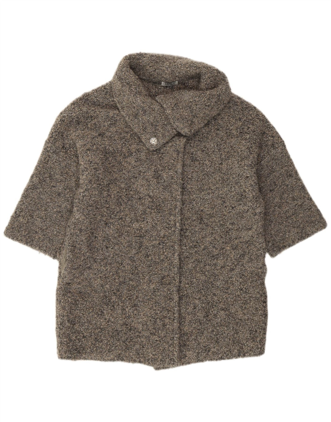 Liu Jo Suéter feminino oversized longline cardigan Reino Unido 10 pequeno cinza moderno