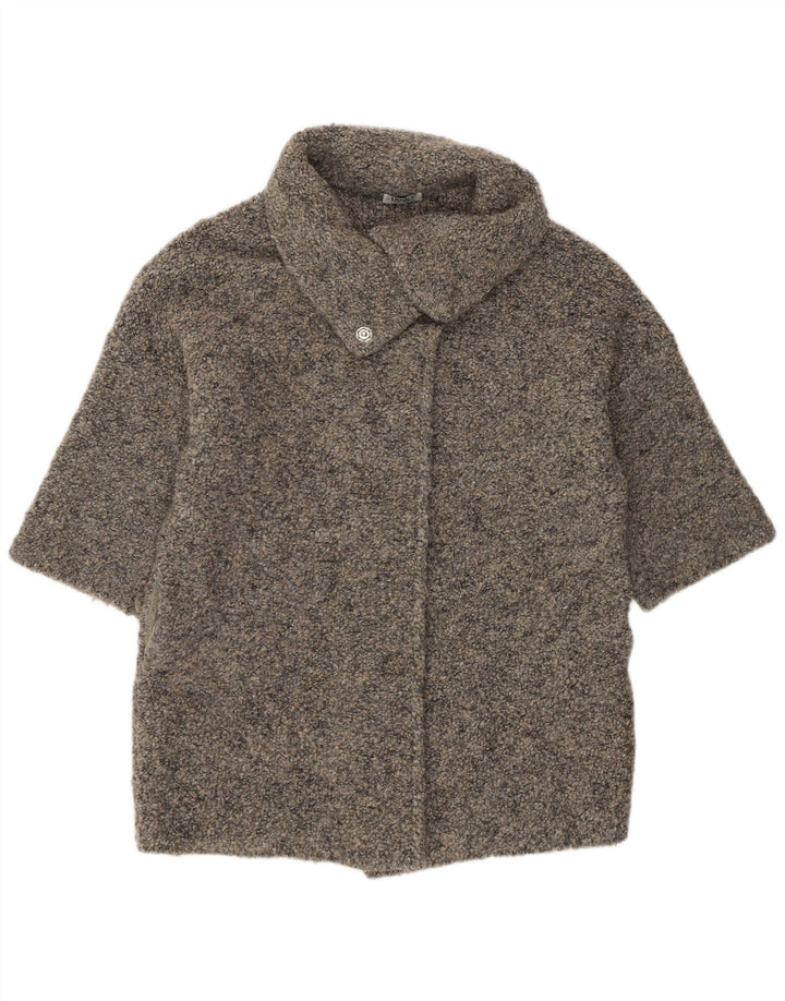 Liu Jo Suéter feminino oversized longline cardigan Reino Unido 10 pequeno cinza moderno
