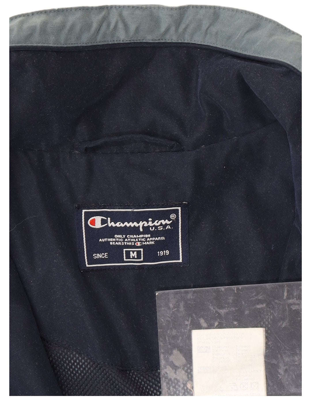 CHAMPION Mens Treino Top Jaqueta Poliéster Cinza Médio