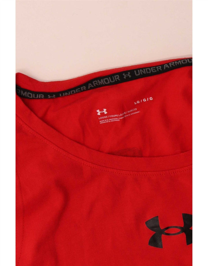 Under Armour Mens Graphic Vest Top Grande Algodão Vermelho
