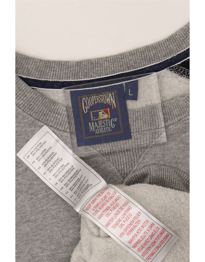 MAJESTIC Suéter feminino New York Yankees com capuz Reino Unido 16 grande cinza