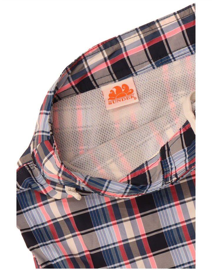 Shorts de natação masculino Sundek grande xadrez multicolorido