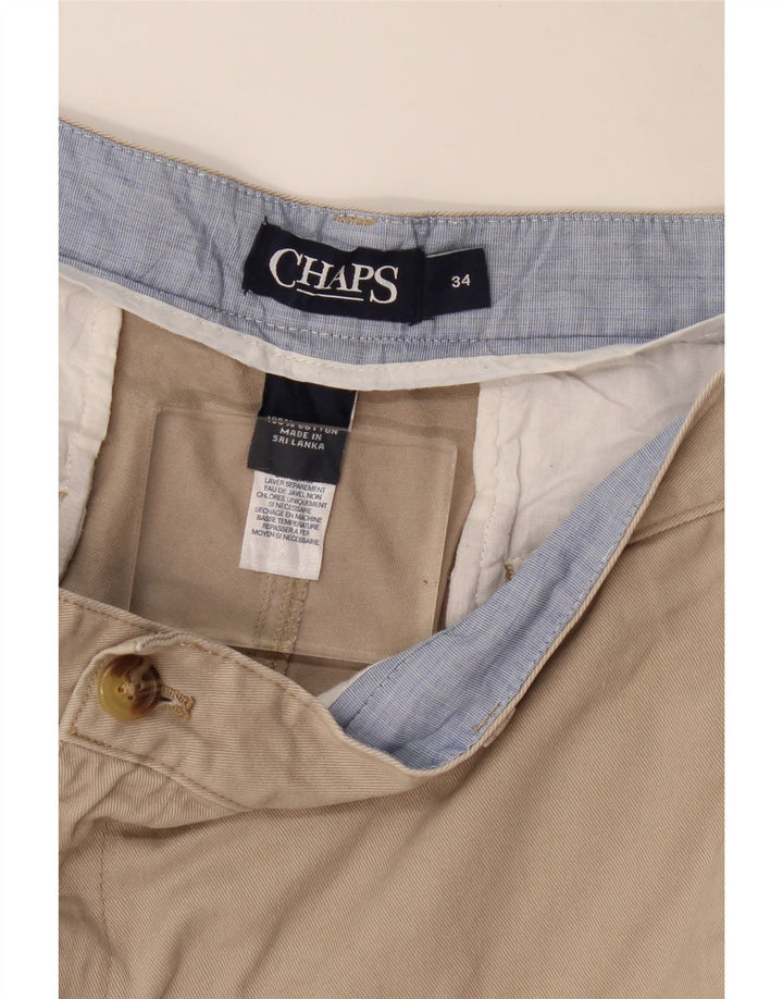 Shorts Chino Masculino CHAPS W34 Grande Algodão Bege