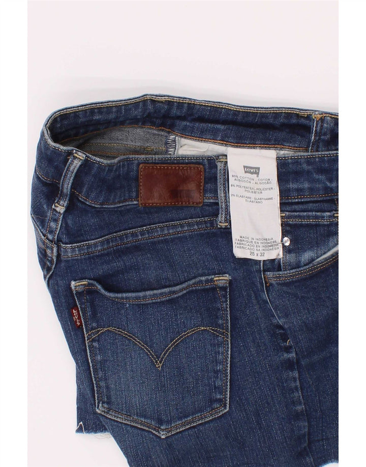 Shorts jeans feminino Levi's W25 XS azul algodão