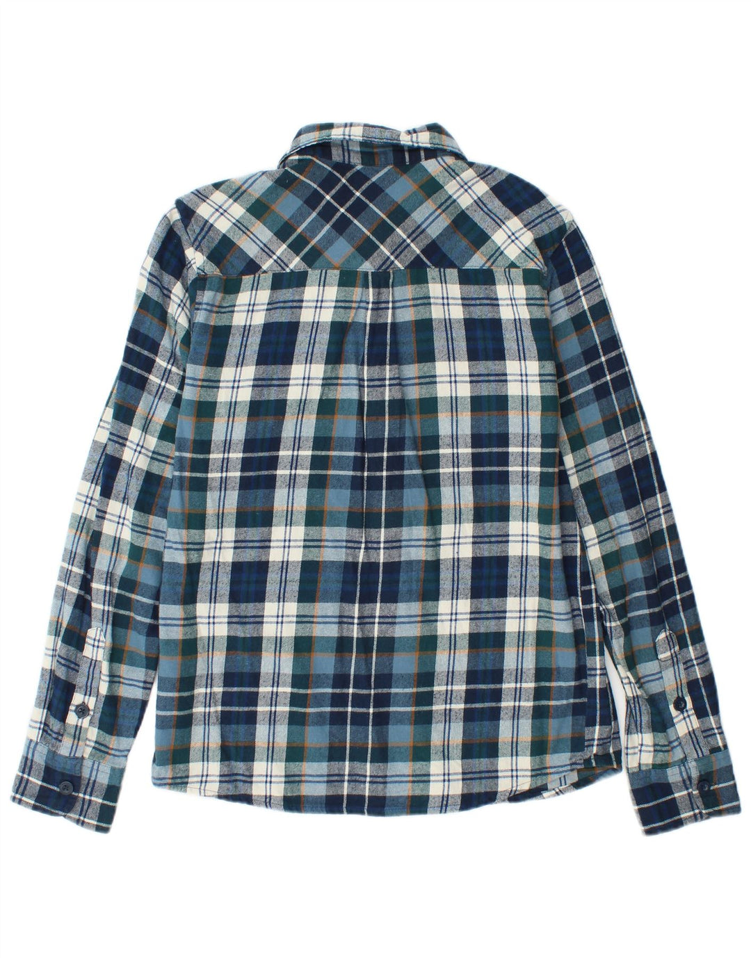 Camisa masculina de flanela Mountain Warehouse algodão xadrez azul pequeno