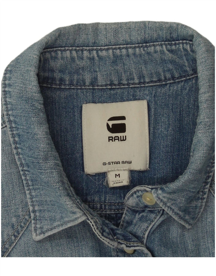 Camisa jeans feminina G-Star UK 14 azul médio