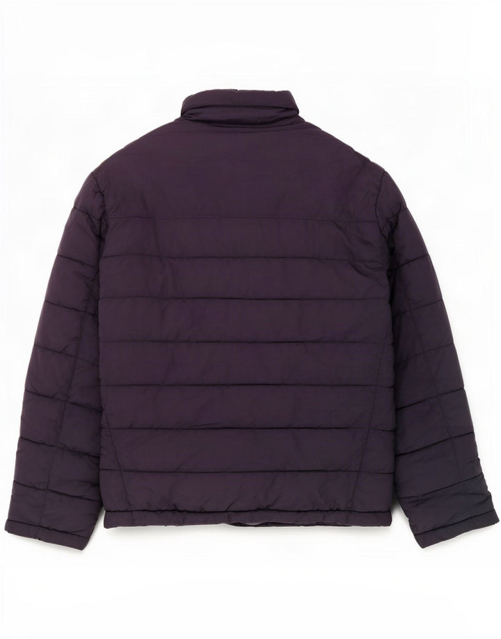 Jaqueta acolchoada com capuz masculina Zara UK 42 XL azul marinho