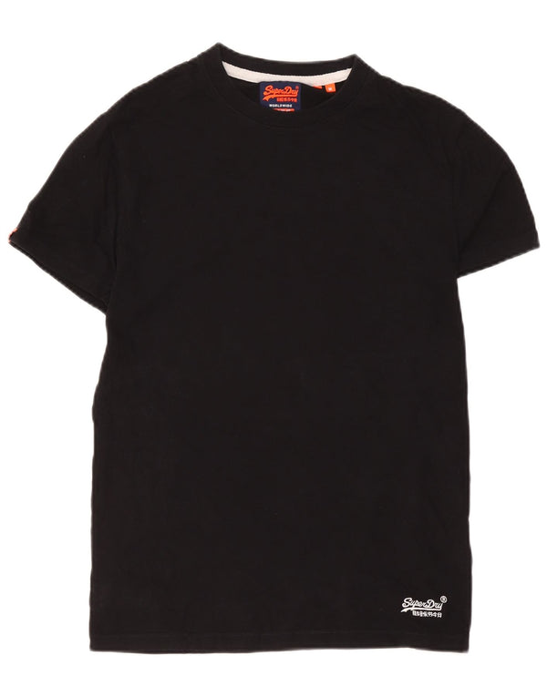 Camiseta masculina Superdry Top médio algodão preto