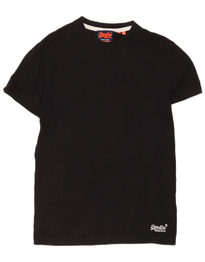 Camiseta masculina Superdry Top médio algodão preto