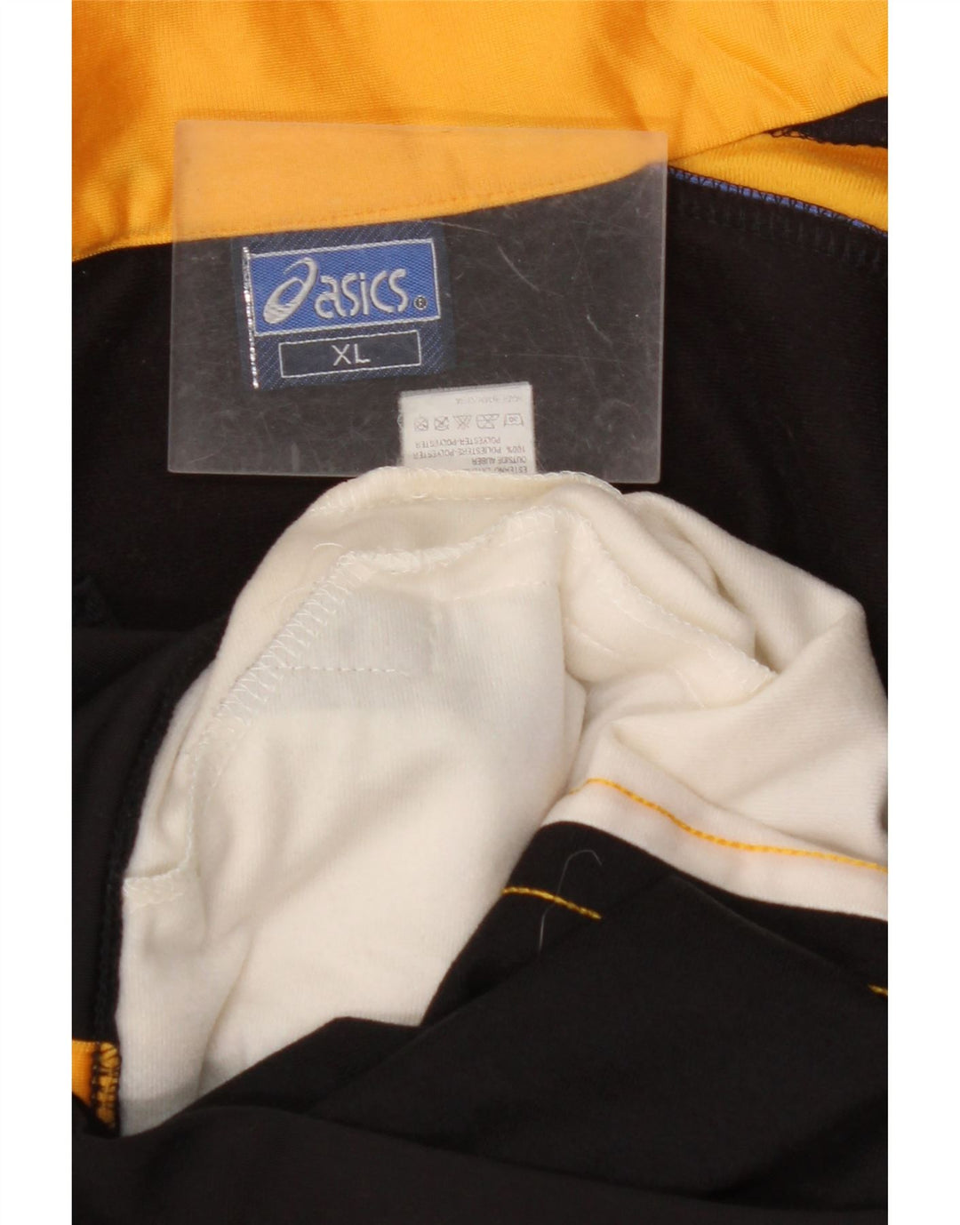 ASICS Mens Graphic Tracksuit Top Jaqueta XL Preto Colourblock Poliéster