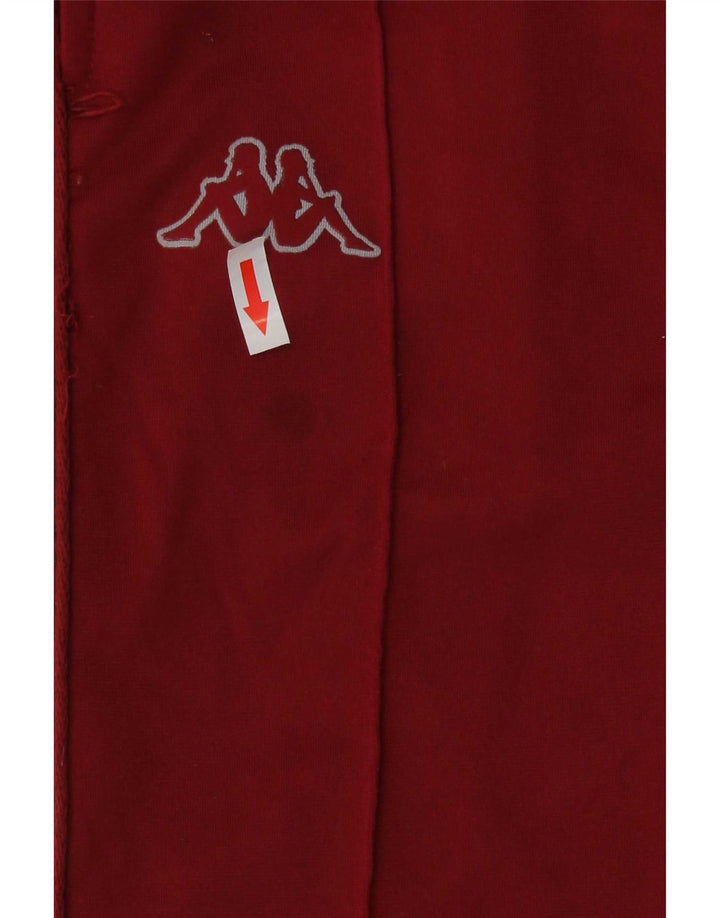 Kappa Mens Graphic Tracksuit Calças Pequenas Borgonha Poliéster