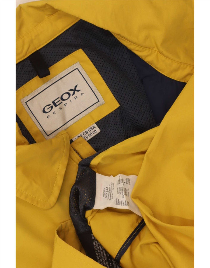 Jaqueta corta-vento masculina Geox Respira UK 40 grande poliéster amarelo