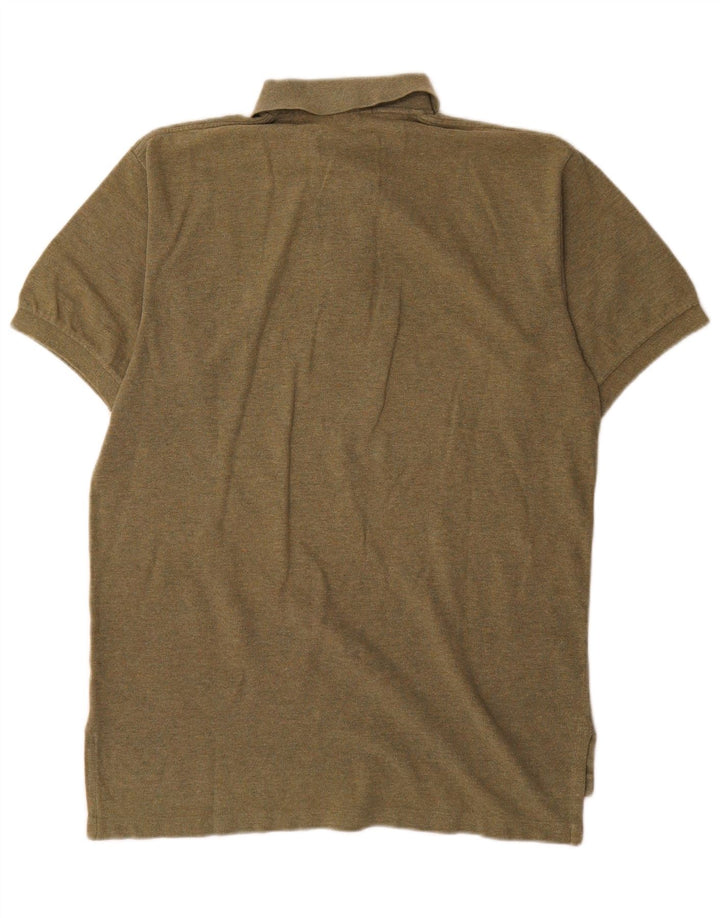 Camisa polo masculina Polo Ralph Lauren de algodão cáqui médio