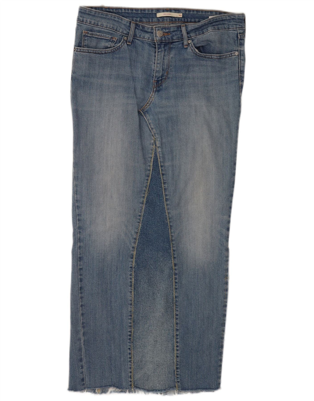 Saia jeans feminina Levi's 711 Midi W30 algodão azul médio