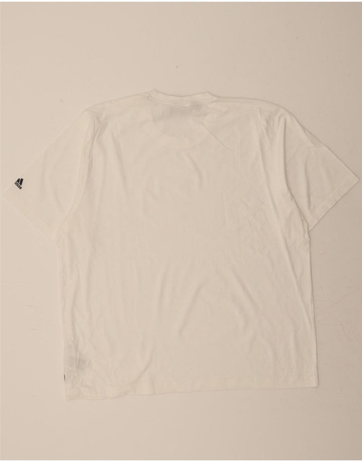 ADIDAS Mens T-Shirt Top 2XL White Cotton Vintage Adidas and Second-Hand Adidas from Messina Hembry 