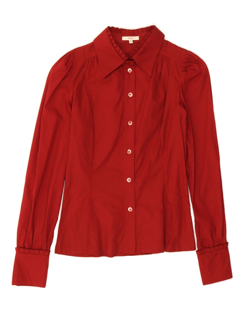 KENZO Womens Shirt Blouse IT 36 XS Red Cotton Vintage Kenzo and Second-Hand Kenzo from Messina Hembry 