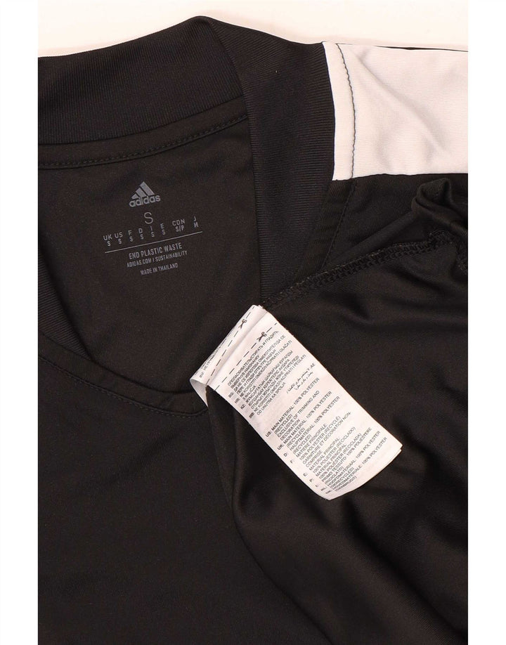 Adidas Mens Aeroready Camiseta Top Pequeno Preto Colorblock Poliéster