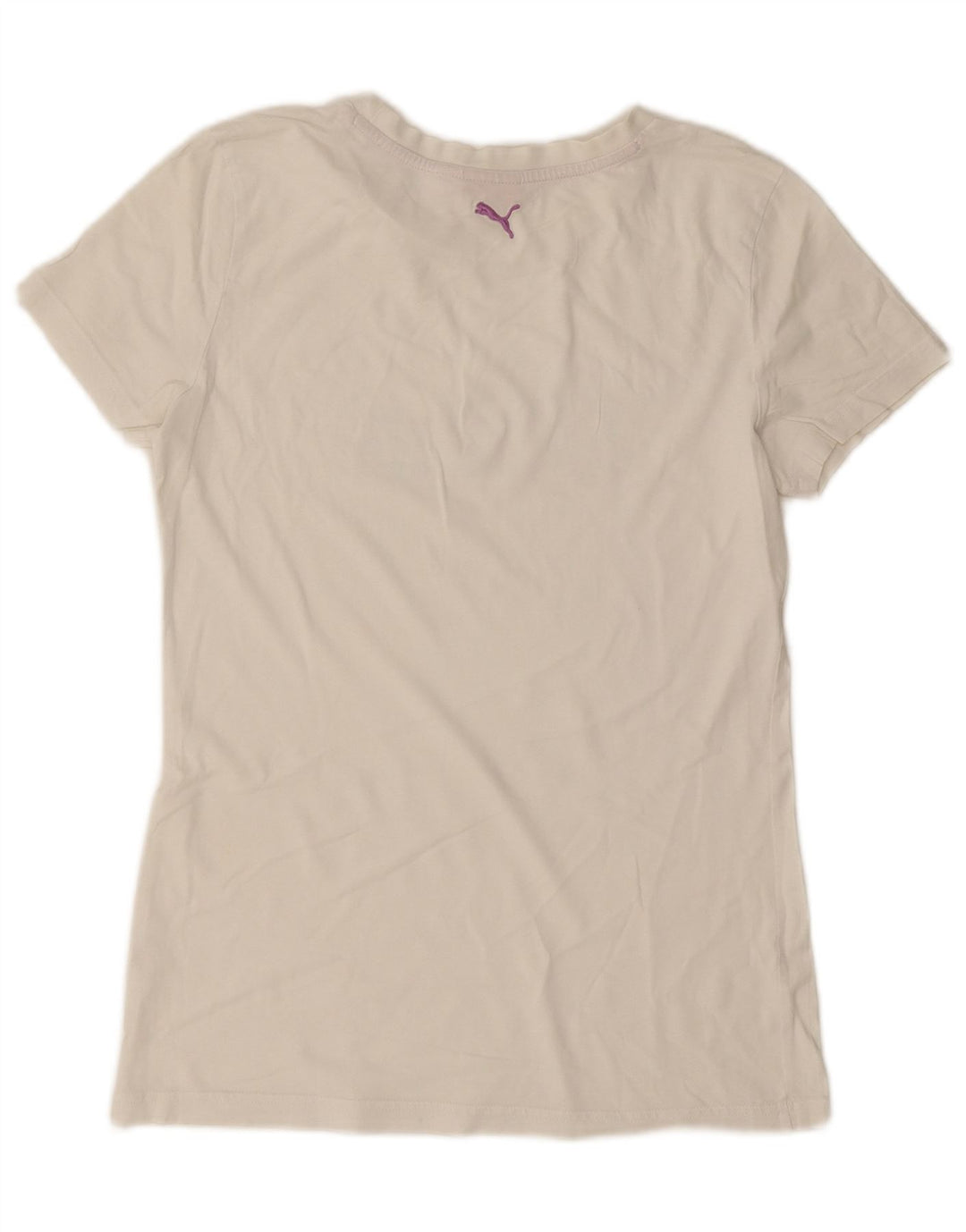 Puma Camiseta Feminina Graphic Top UK 16 Grande Off White